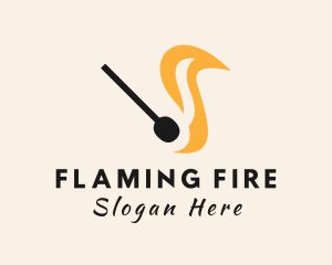 Flaming - Flaming Matchstick Fire logo design