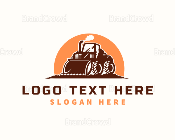 Bulldozer Construction Machinery Logo