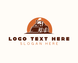 Industrial - Bulldozer Construction Machinery logo design