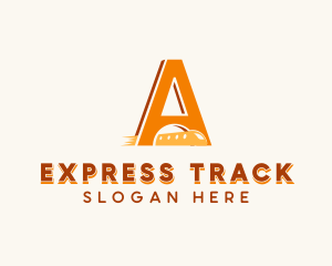 Train - Train Transport Letter A logo design