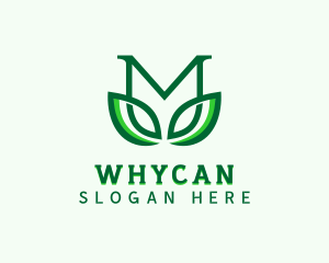 Organic Herb Letter M Logo