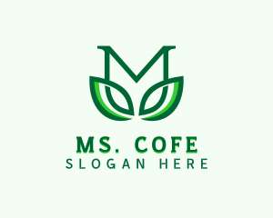 Organic Herb Letter M logo design