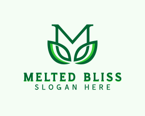 Organic Herb Letter M logo design