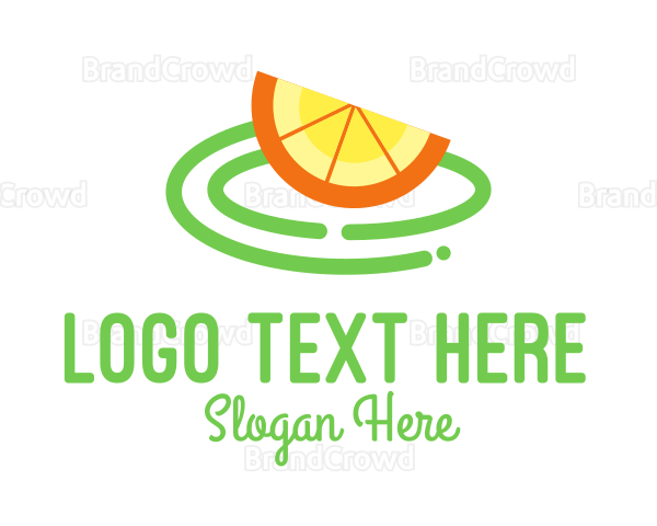 Fresh Orange Slice Logo