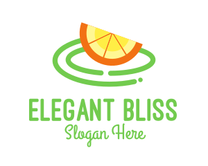 Organic Fruit - Fresh Orange Slice logo design