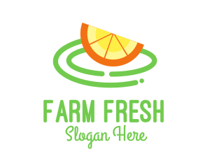 Fresh Orange Slice logo design