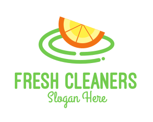 Fresh Orange Slice logo design