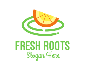 Fresh Orange Slice logo design