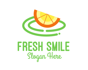 Fresh Orange Slice logo design