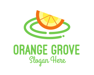 Fresh Orange Slice logo design