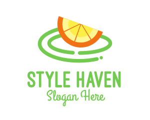 Supermarket - Fresh Orange Slice logo design