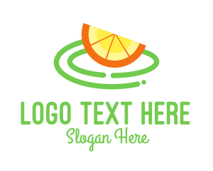 Orange Juice - Fresh Orange Slice logo design
