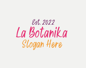 Colorful Handwritten Boutique Logo