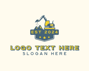 Industrial - Mining Excavator Construction logo design