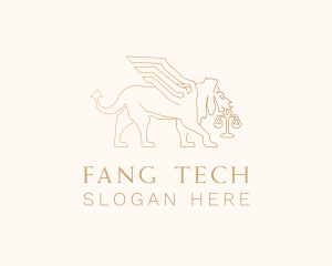 Fang - Griffin Winged Lion Law logo design