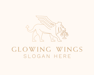 Griffin Winged Lion Law logo design