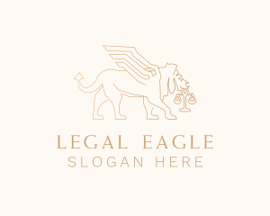 Lawmaker - Griffin Winged Lion Law logo design