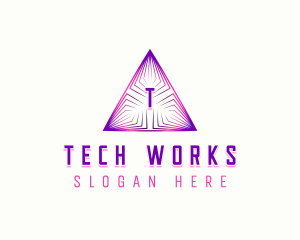 Pyramid Tech Technology logo design