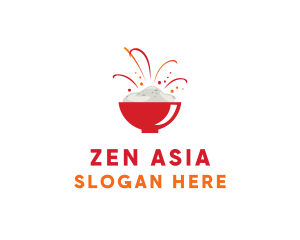 Asia - Food Rice Bowl logo design