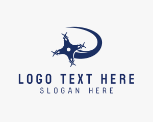 Quadcopter - Aerial Drone Photography Gadget logo design