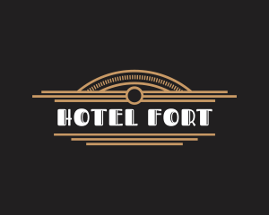 Premium Art Deco Hotel logo design