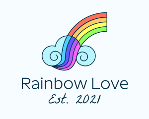 Rainbow Cloud Sky logo design