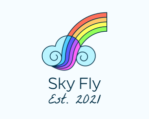 Rainbow Cloud Sky logo design