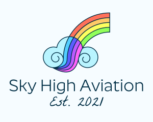 Rainbow Cloud Sky logo design