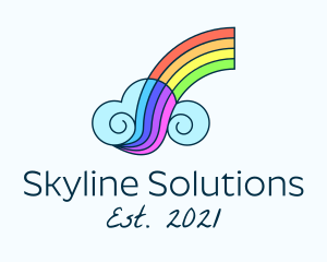 Rainbow Cloud Sky logo design