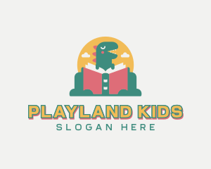 Dinosaur Kids Book logo design