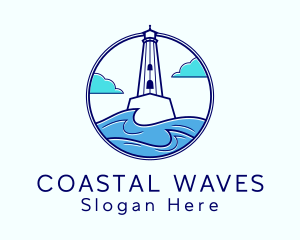 Coast - Blue Coast Lighthouse logo design