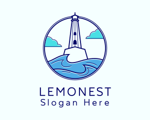 Sky - Blue Coast Lighthouse logo design
