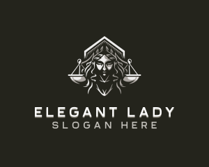 Lady Justice Scale logo design