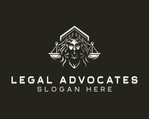 Lady Justice Scale logo design