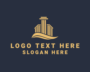 Temple - Premium Property Column logo design
