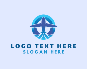 Fighter Plane - Travel Aviation Airplane logo design