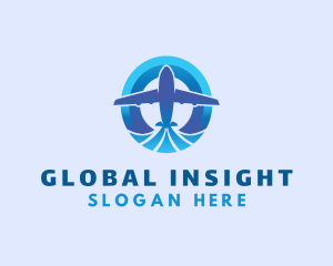 Fighter Plane - Travel Aviation Airplane logo design