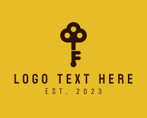 Locksmith - Realty Key Letter F logo design