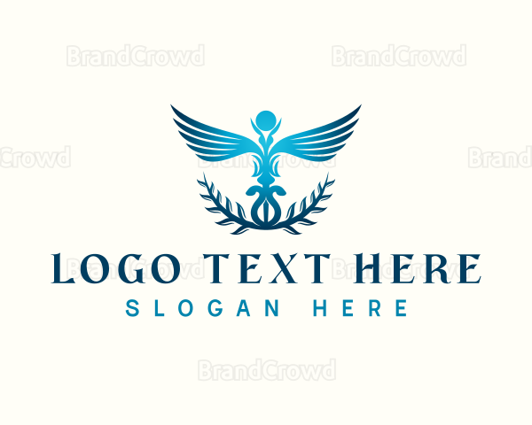 Healthcare Caduceus Wings Logo