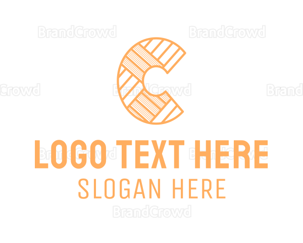 Textile Letter C Logo