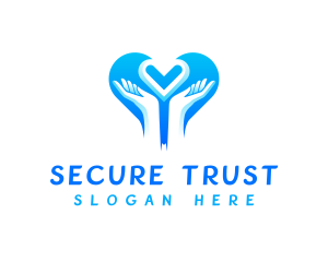 Trust - Hands Caring Love logo design
