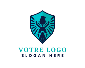Tribal Eagle Shield Logo