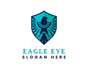 Tribal Eagle Shield logo design