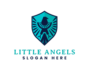 Aviation - Tribal Eagle Shield logo design