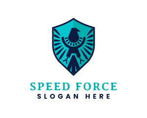 Tribal Eagle Shield logo design