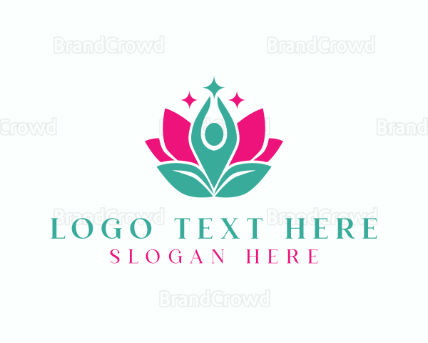 Floral Leaf Meditation Logo
