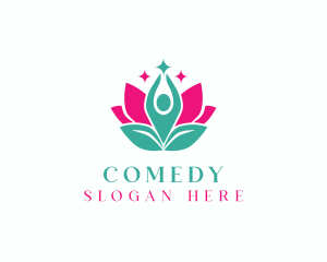 Floral Leaf Meditation Logo