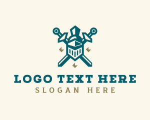 Law Firms - Medieval Knight Helmet logo design