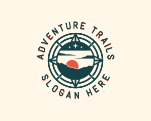 Compass Navigation Exploration logo design