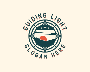 Compass Navigation Exploration logo design